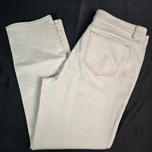 Talbots 16 Straight Leg Jeans Women's Khaki Beige Casual Classic Stretch